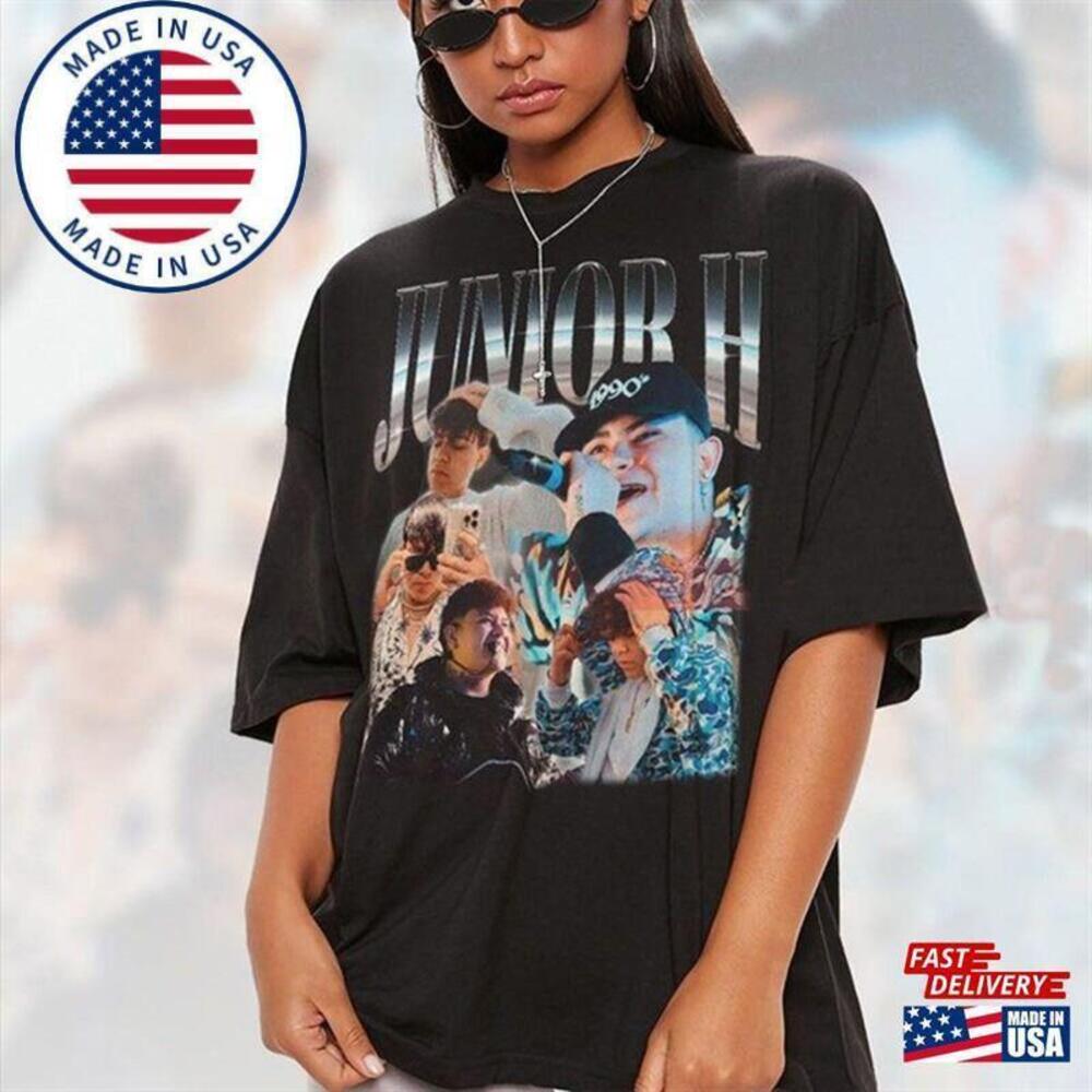 Retro Junior H 2023 Concert T-Shirt Us Sad Boyz Tour Music Classic